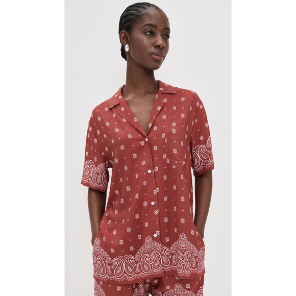 WAYF Pants - WAYF Breeze Short Sleeve Top in Orange